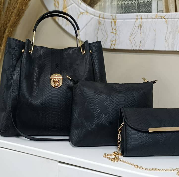 sac a main croco 3 pieces