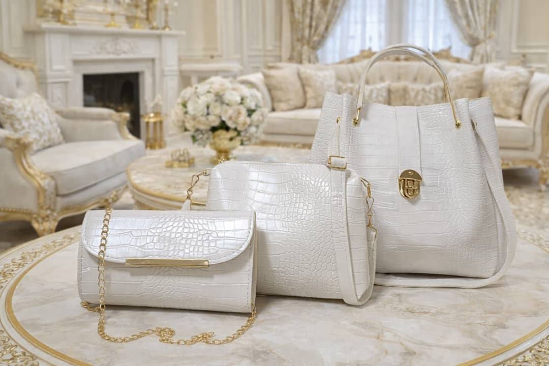 sac a main croco 3 pieces